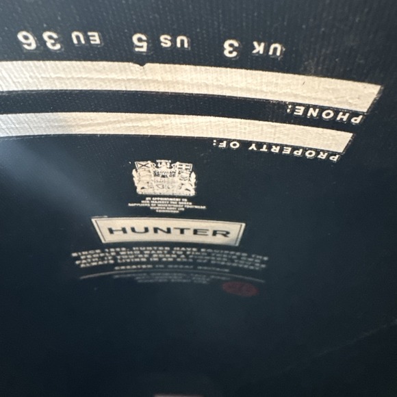 Hunter Boots Women's Size 5M Black Original Tall Rain w/box - Picture 10 of 16